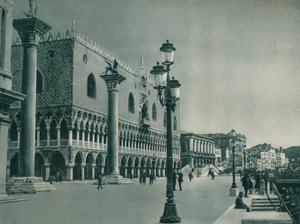 Façade principale du Palais des Doges avec Riva degli Schiavoni, Venise, Italie, 1927 - Eugen Poppel