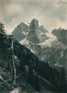 Vue du groupe de Brenta, Madonna di Campiglio, Dolomites, Italie, 1927 - Eugen Poppel