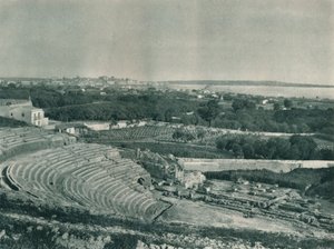 Vue de la ville depuis le théâtre grec, Syracuse, Sicile, Italie, 1927 - Eugen Poppel