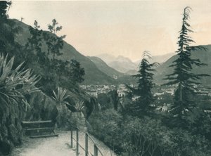 Vue de la ville de Bolzano, Tyrol du Sud, Italie, 1927