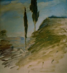 Deux cyprès, Esquisse - Eugen Prinz von Schweden