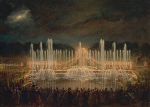 Nocturne à Versailles (Les grandes eaux à Versailles) - Eugene Louis Lami