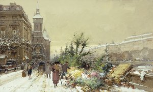 Marché aux Fleurs - Eugene Galien Laloue