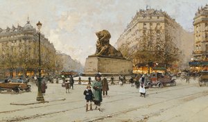 Le Lion de Belfort - Eugene Galien Laloue