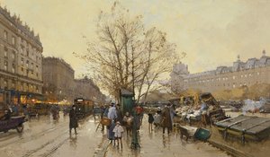 Les Quais de Paris - Eugene Galien Laloue