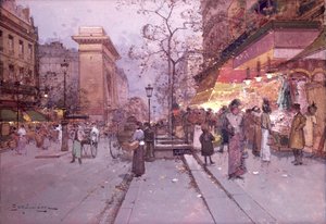 La Porte Saint-Denis - Eugene 1854 1941 Galien Laloue