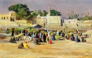 Vendeurs de roseaux sur le Nil