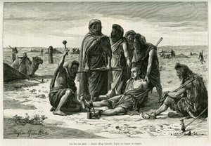 Les fers aux pieds. Gravure pour illustrer l