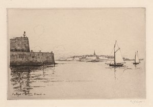 Saint-Malo vu de Dinard, 1914