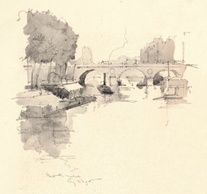 Le Pont Saint-Michel, 1915