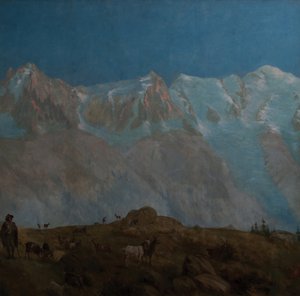 Le Mont Blanc, les Aiguilles du Midi du Plan