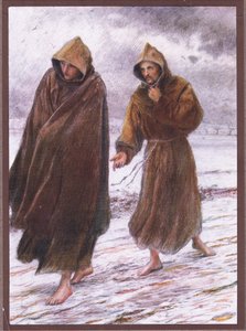 Saint François explique au frère Léo où se trouve la joie parfaite - Eugene Burnand