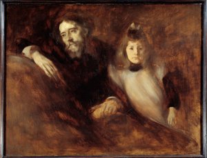 Alphonse Daudet et sa fille - Eugène Carrière