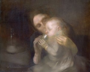 La Tasse en étain - Eugène Carrière