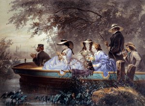 Un dimanche en famille, pêche dans la rivière