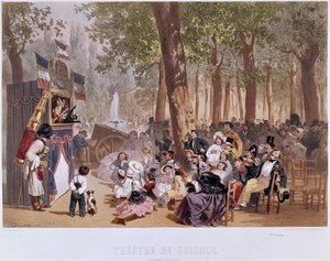 Le Théâtre Guignol sur les Champs-Élysées, 1856