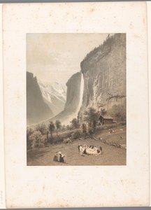 Pique-nique avec vue sur la cascade de Staubbach - Eugene Ciceri
