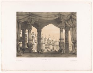Décor de théâtre avec une arène (Gulliver. (inédit.) Décors de théâtre) - Eugene Ciceri
