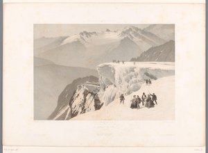Promeneurs au sommet du Mont Buet (La Suisse, la Savoie et le Tyrol)