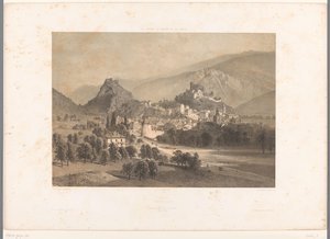Vue de Sion dans la vallée du Rhône - Eugene Ciceri