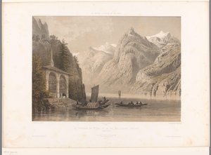 Vue de la chapelle de Tell au lac des Quatre-Cantons - Eugene Ciceri