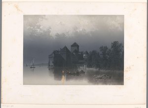 Vue du Château de Chillon au bord du lac Léman (Gezichten in Zwitserland en Savoye)