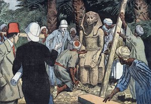 Découverte sur la statue de Sésostris III en 1862