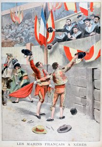 Marins français regardant une corrida, Xeres, Espagne - Eugene Damblans