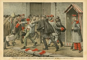 À Saint-Étienne, deux anarchistes qui ont tenté de distribuer des tracts antimilitaristes aux conscrits ont été arrêtés par la police - Antimilitarisme, Anarchisme, Armée, Police, Saint-Étienne - Eugene Damblans