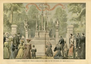 Le calvaire de protestation élevé à Tréguier en réponse aux fêtes de Renan et qui vient d