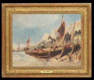 Bateaux de pêche sur la plage, Bretagne