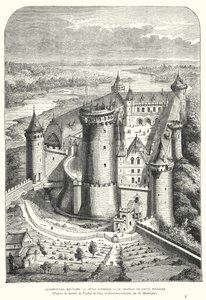 Château de Coucy, Picardie, France, après sa restauration au XIXe siècle par Eugène Viollet-le-Duc