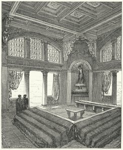 Triclinium, salle à manger formelle dans un bâtiment romain - Eugene Emmanuel after Viollet le Duc