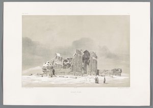 Mosquée ruinée Tabriz - Eugene Flandin