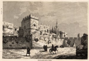 Le palais des grands maîtres à Rhodes, dessin d
