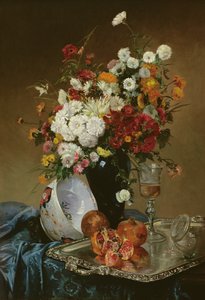 Nature Morte avec Fleurs et Grenades