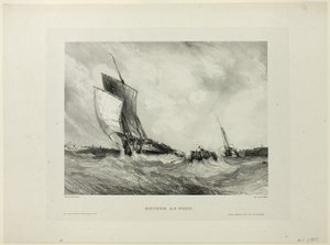 Retour au port, planche deux de Six Marines - Eugene Isabey