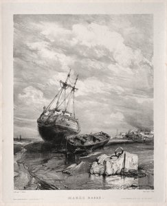 Six marines : Marée basse - Eugene Isabey