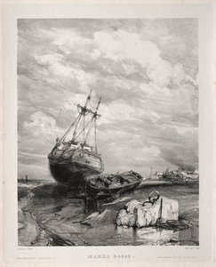 Six Marines : Marée basse, 1833 - Eugene Isabey