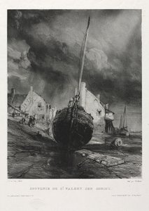Six marines : Souvenir Saint Valéry-sur-Somme, 1833 - Eugene Isabey
