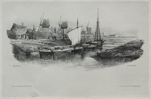 Souvenirs : Bord du canal - Eugene Isabey