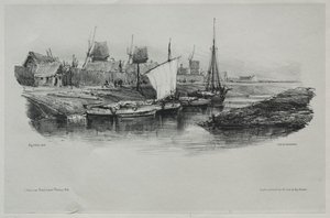 Souvenirs : Canal Bank, 1832 - Eugene Isabey