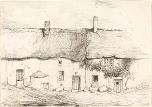 Deux cottages - Eugene Isabey