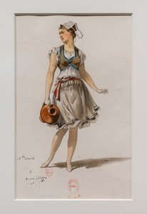 La Korrigane. Ballet de Charles-Marie Widor, modèle de costume