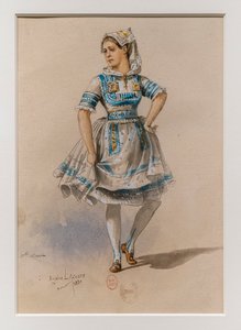 La Korrigane. Ballet de Charles-Marie Widor, modèle de costume