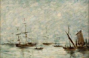 Bateaux amarrés dans un port