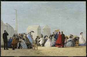 Plage près de Trouville, 1864 - Eugene Louis Boudin