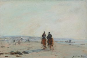 Deux cavaliers sur la plage, vers 1864-68 - Eugene Louis Boudin