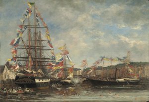 Festival dans le port de Honfleur, 1858