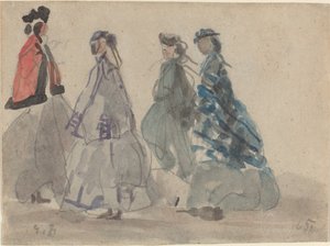Quatre femmes à Trouville - Eugene Louis Boudin